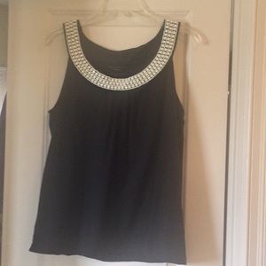 Talbots sleeveless black top